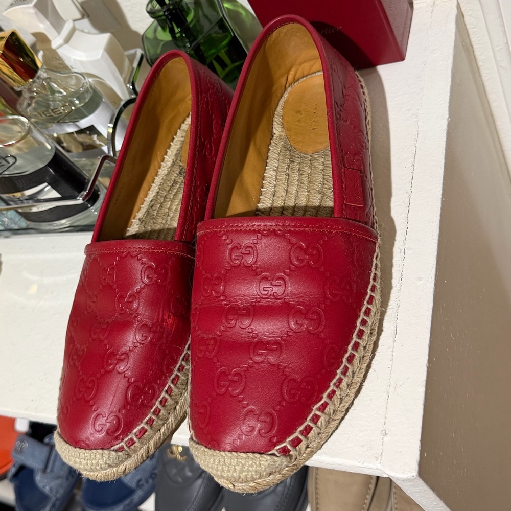 Gucci Crimson Espadrille Women's Shoes - Picture 6 of 6